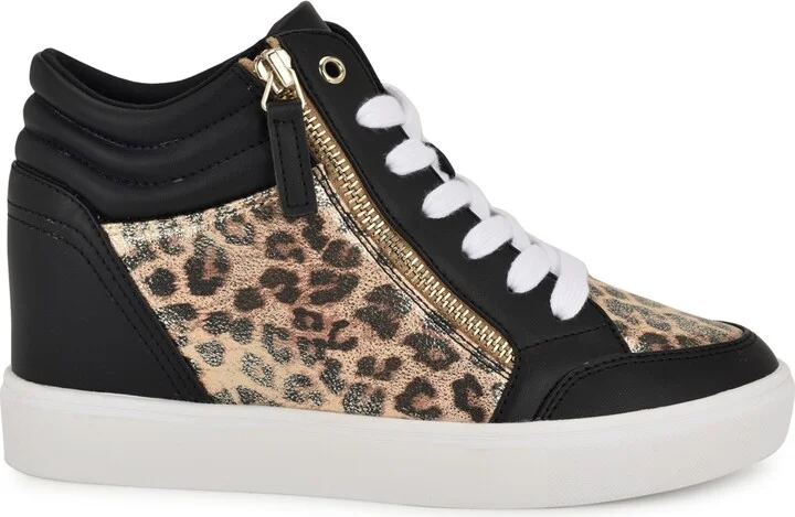 Nine West Women's Tons High Top Hidden Wedge Sneakers - Image 10