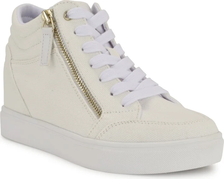 Nine West Women's Tons High Top Hidden Wedge Sneakers