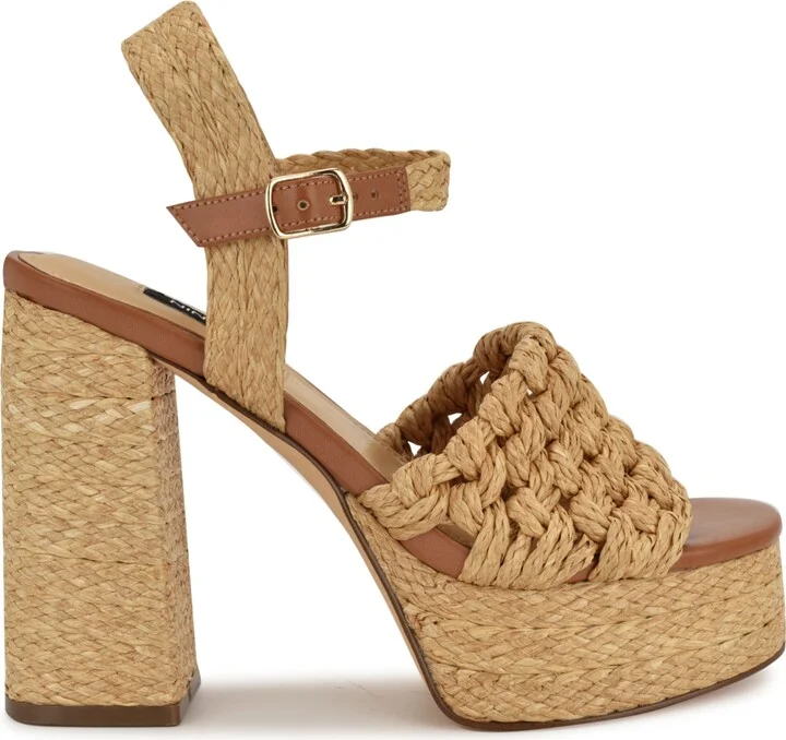 Nine West Women's Vadyn Woven Platform Block Heel Sandals - Image 2