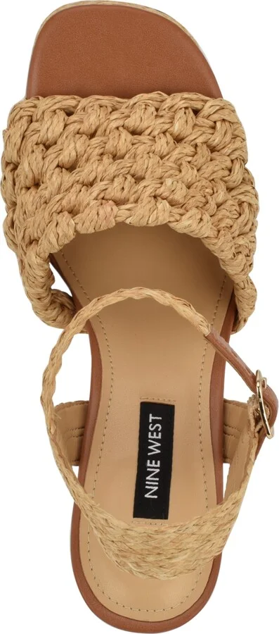 Nine West Women's Vadyn Woven Platform Block Heel Sandals - Image 4