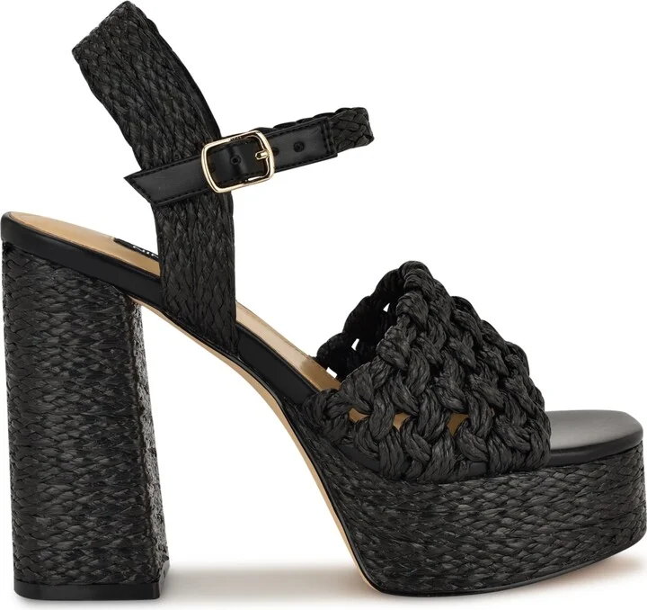 Nine West Women's Vadyn Woven Platform Block Heel Sandals - Image 6