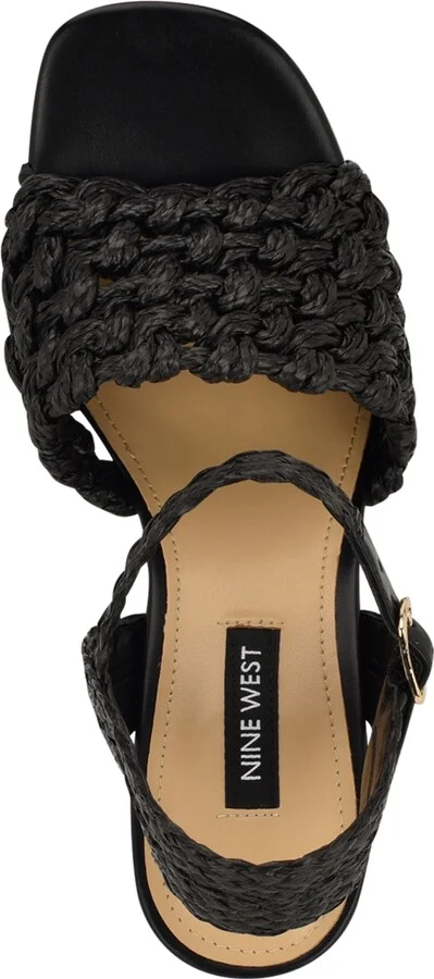 Nine West Women's Vadyn Woven Platform Block Heel Sandals - Image 8