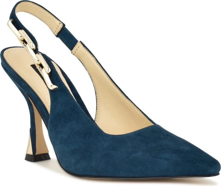 Dark Teal Blue Suede
