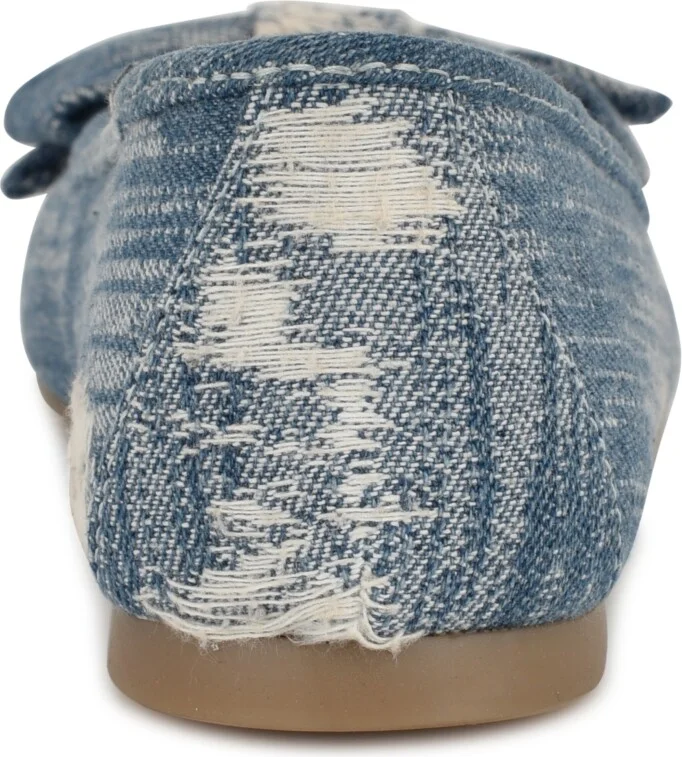 Nine West Women's Veronika Denim Bow Ballet Flats - Image 3