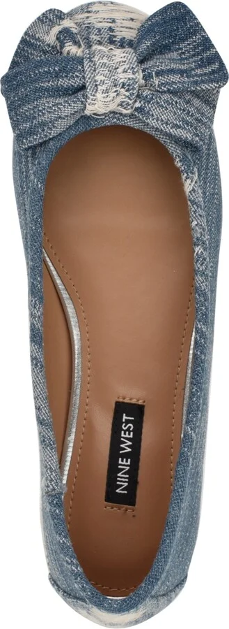 Nine West Women's Veronika Denim Bow Ballet Flats - Image 4