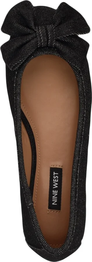 Nine West Women's Veronika Denim Bow Ballet Flats - Image 8