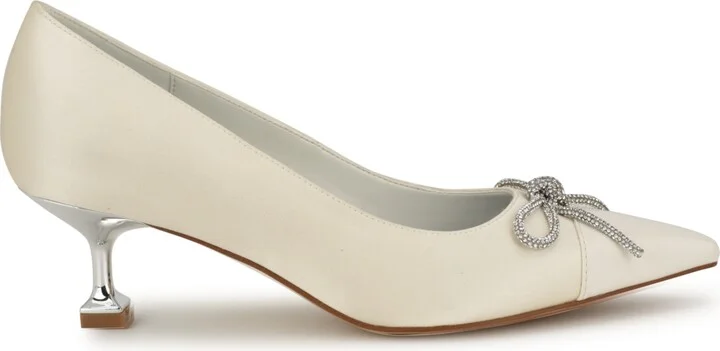 Nine West Women's Wendon Bridal Tapered Heel Slip-on Dress Pumps - Image 7
