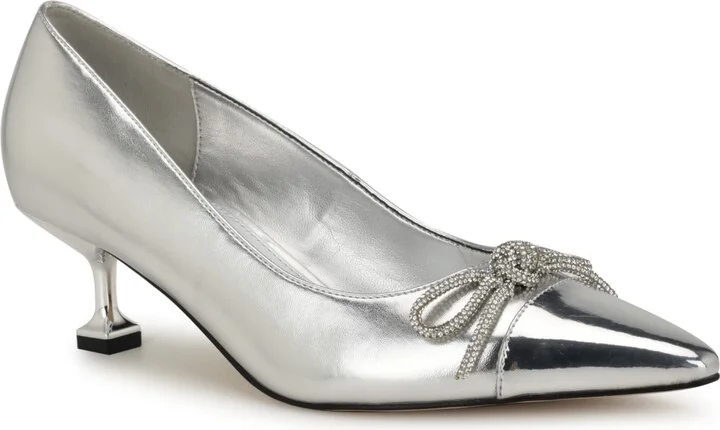 Nine West Women's Wendon Bridal Tapered Heel Slip-on Dress Pumps
