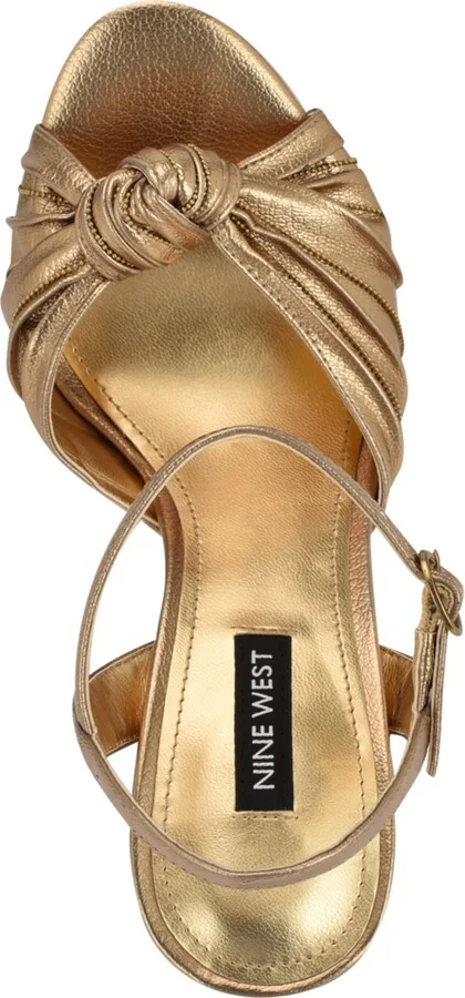 Nine West Women's Winne Knot High Heel Platform Sandals - Image 4
