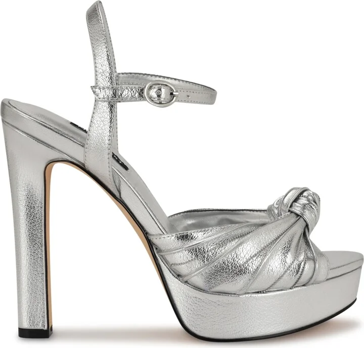 Nine West Women's Winne Knot High Heel Platform Sandals - Image 6