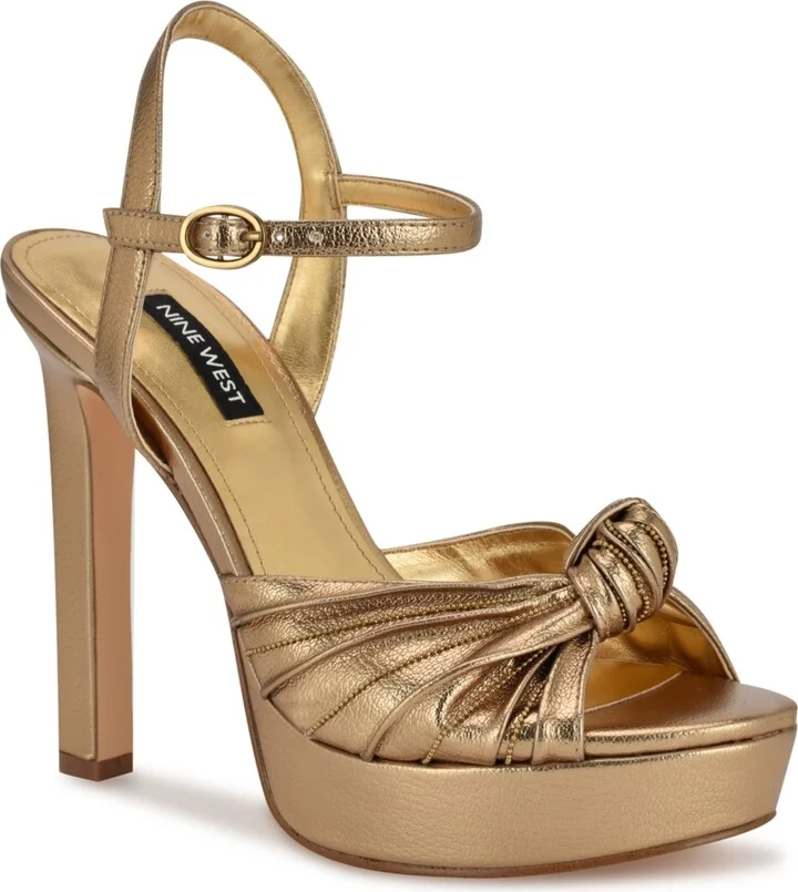 Nine West Women's Winne Knot High Heel Platform Sandals