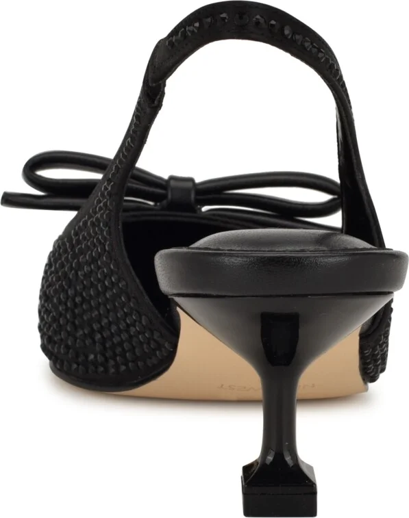 Nine West Women's Wunder Embellished Slingback Kitten Heel Pumps - Image 3