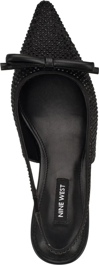 Nine West Women's Wunder Embellished Slingback Kitten Heel Pumps - Image 4