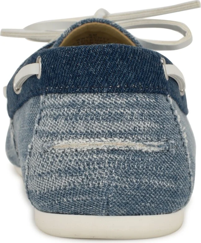 Nine West Women's Yacht Slip-On Boat Shoes - Navy/White Leather - Image 7