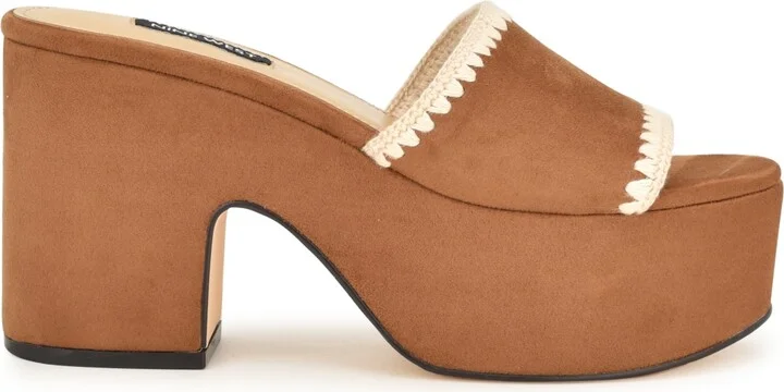 Nine West Women's Yickie Slip-on Round Toe Wedge Sandals - Image 2