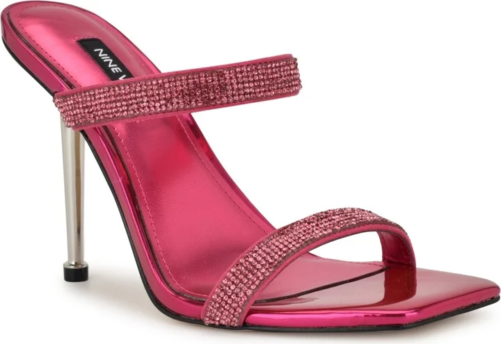 Nine West Women's Yogirl Square Toe Slip-On Dress Sandals