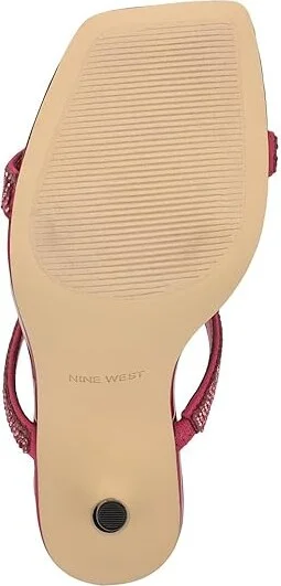 Nine West Yogirl Women's Sandals Dark Pink Shimmer : 7 M, Suede - Image 3