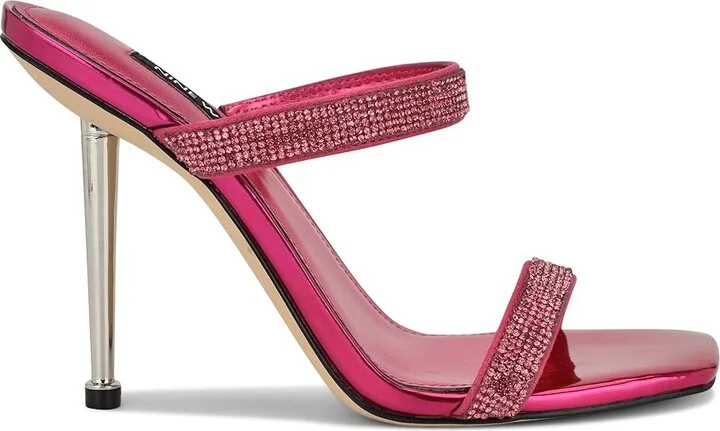 Nine West Yogirl Women's Sandals Dark Pink Shimmer : 7 M, Suede - Image 6