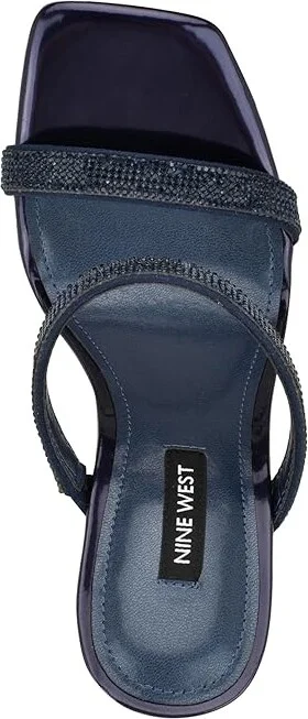 Nine West Yogirl Women's Sandals Navy Shimmer : 7 M, Suede - Image 2