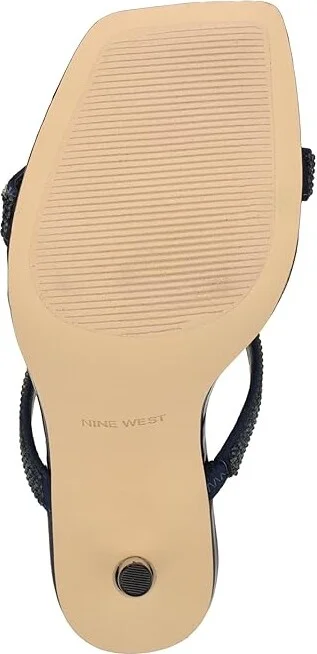 Nine West Yogirl Women's Sandals Navy Shimmer : 7 M, Suede - Image 3