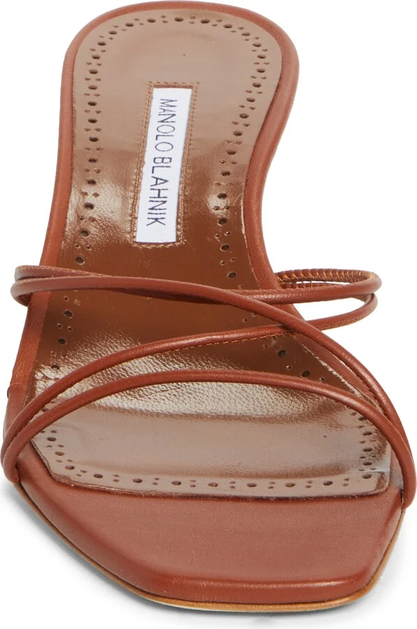 Ninefemu Strappy Kitten Heel Slide Sandal - Image 4