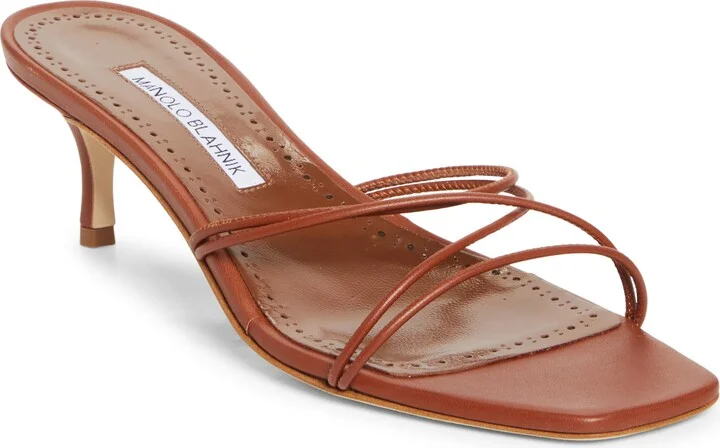 Ninefemu Strappy Kitten Heel Slide Sandal