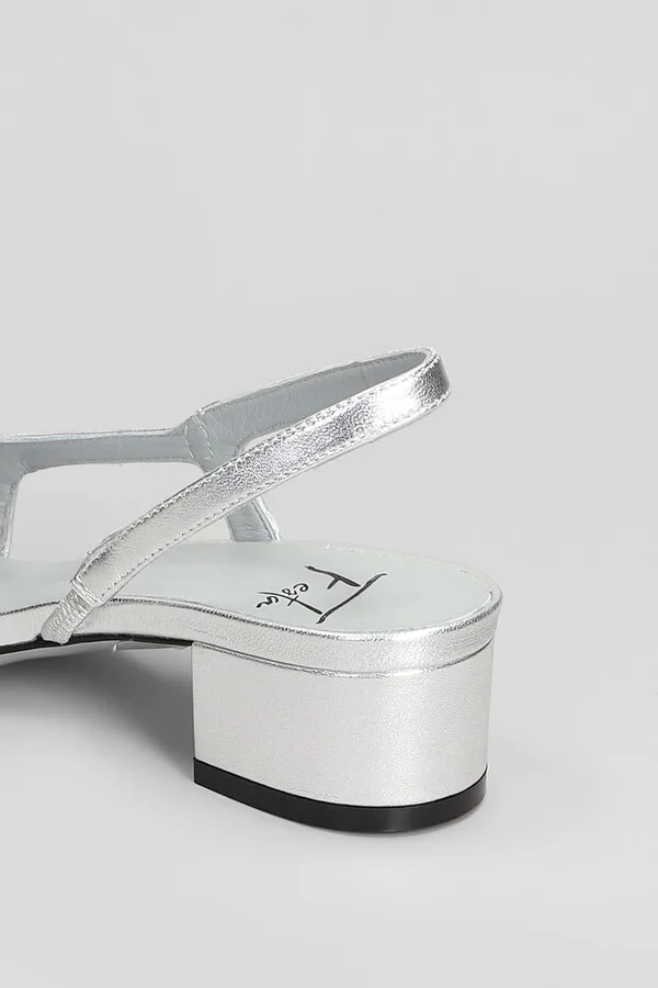 Ninfa Pumps In Silver Leather - Image 5