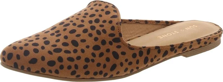 Ninna Womens Faux Suede Pointed Toe Mules