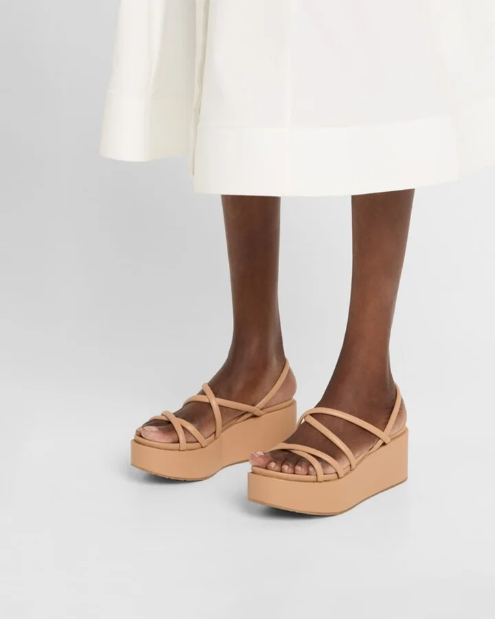 Ninoska Leather Strappy Platform Sandals - Image 2