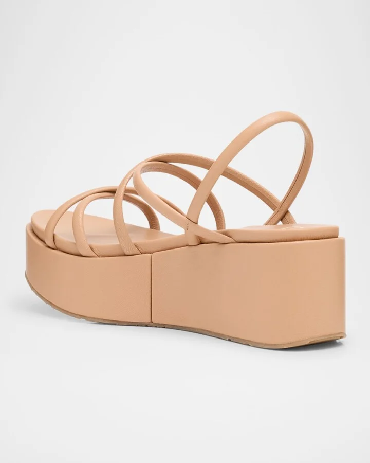 Ninoska Leather Strappy Platform Sandals - Image 3