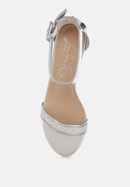 Ninto Metallic Faux Leather Kitten Heels Women - Image 2