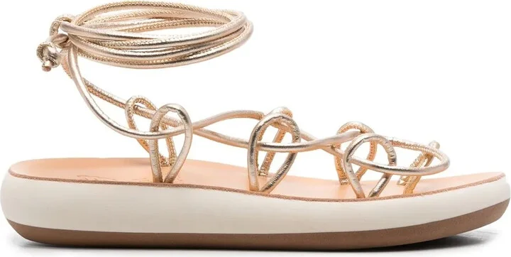 Nisi crossover-strap detail sandals