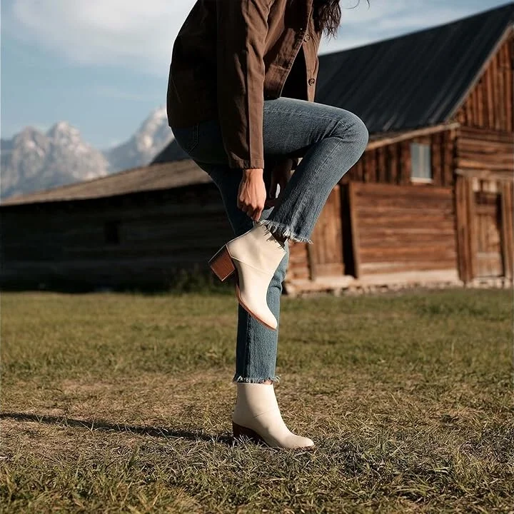 Nisolo Dari Boot Women's 1-2 inch heel Shoes Bone : 6.5 M, Leather - Image 4
