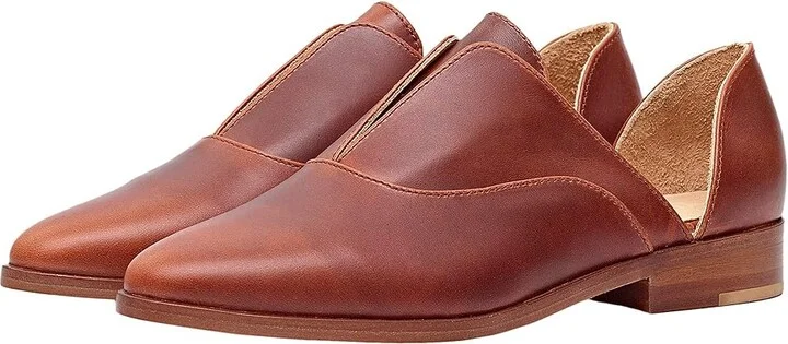 Nisolo Emma d'Orsay Oxford Women's 1-2 inch heel Shoes Brandy : 8 M, Leather