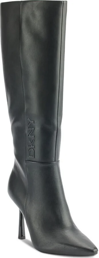 Nixie Womens Solid Faux Leather Knee-High Boots
