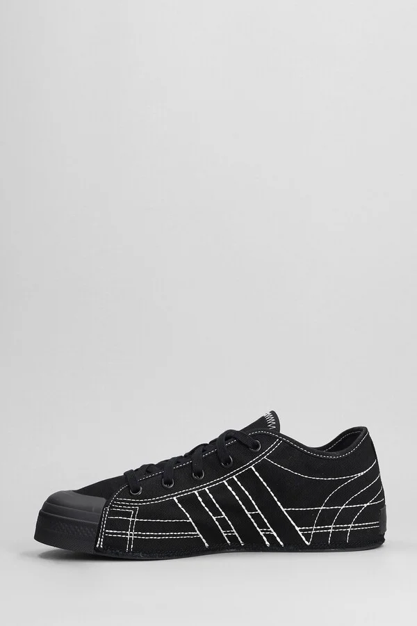 Nizza Lo Sneakers In Black Cotton - Image 3