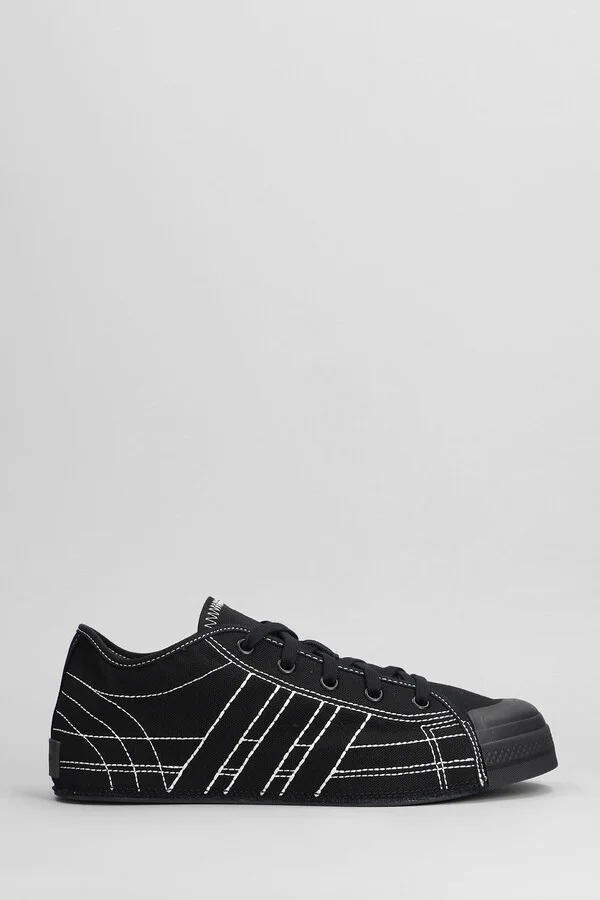 Nizza Lo Sneakers In Black Cotton