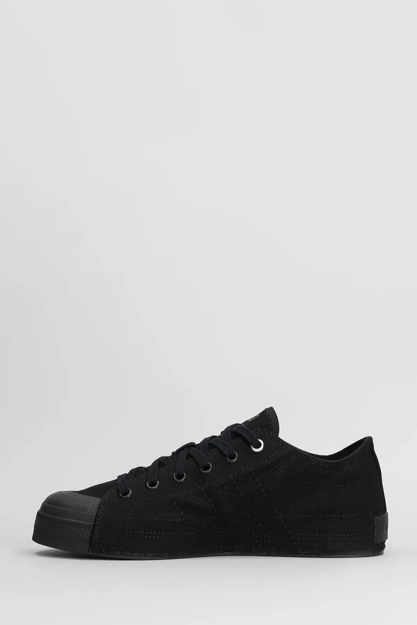 Nizza Low Sneakers In Black Canvas - Image 3