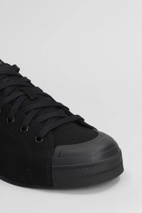 Nizza Low Sneakers In Black Canvas - Image 5