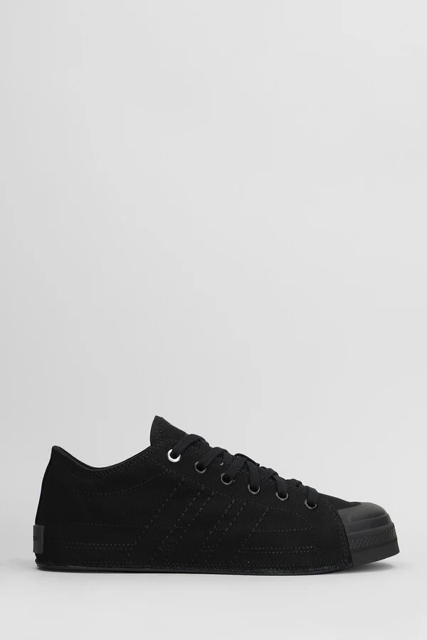 Nizza Low Sneakers In Black Canvas