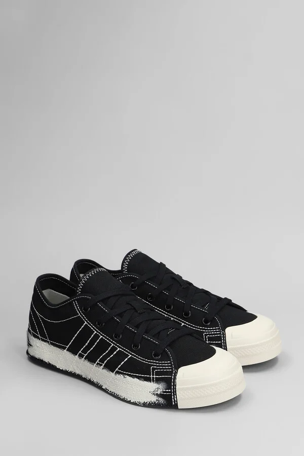 Nizza Low Sneakers In Black Fabric - Image 2