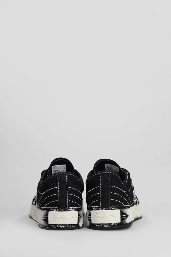 Nizza Low Sneakers In Black Fabric - Image 4