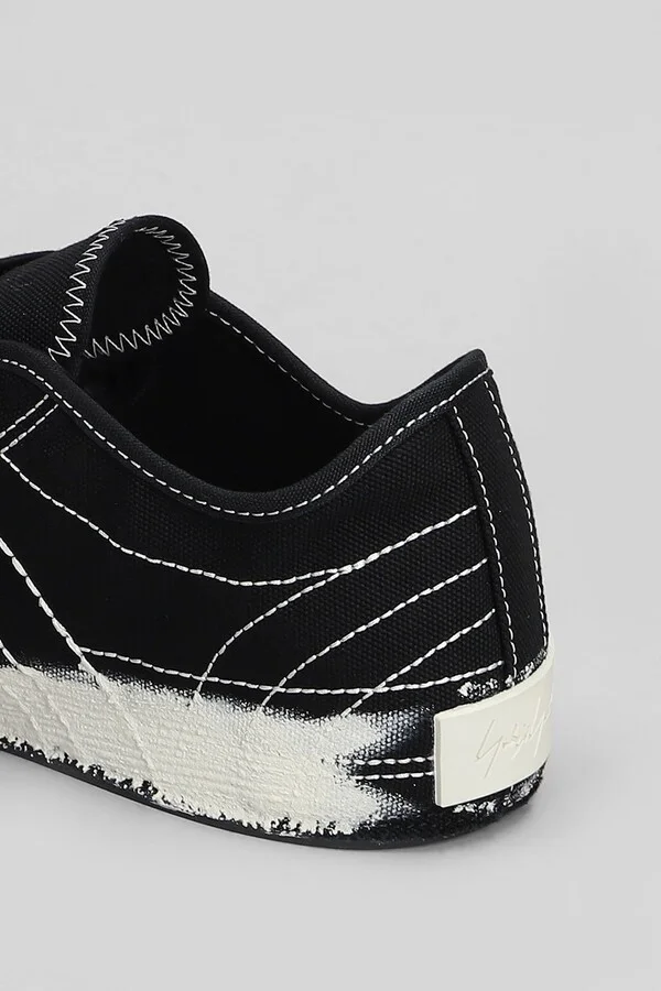 Nizza Low Sneakers In Black Fabric - Image 5