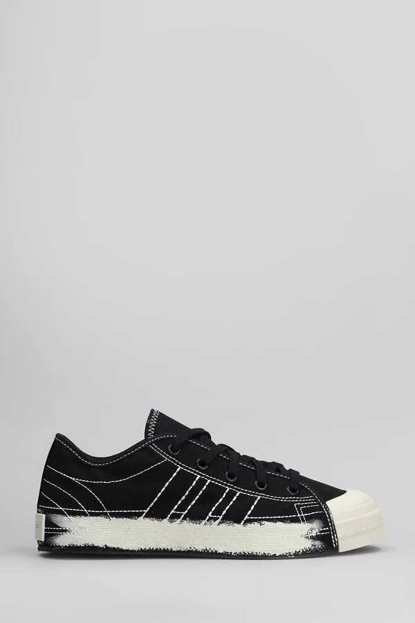 Nizza Low Sneakers In Black Fabric