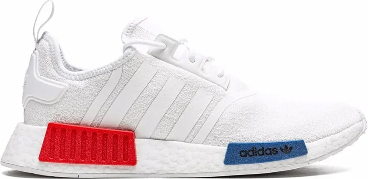 NMD_R1 "White/White/Blue" sneakers