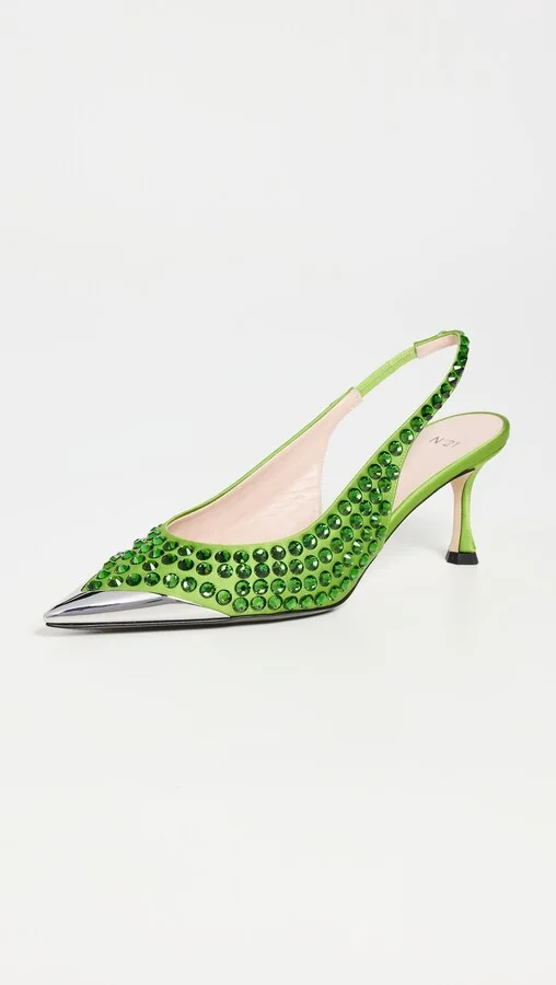 No. 21 Satin Slingbacks - Image 2