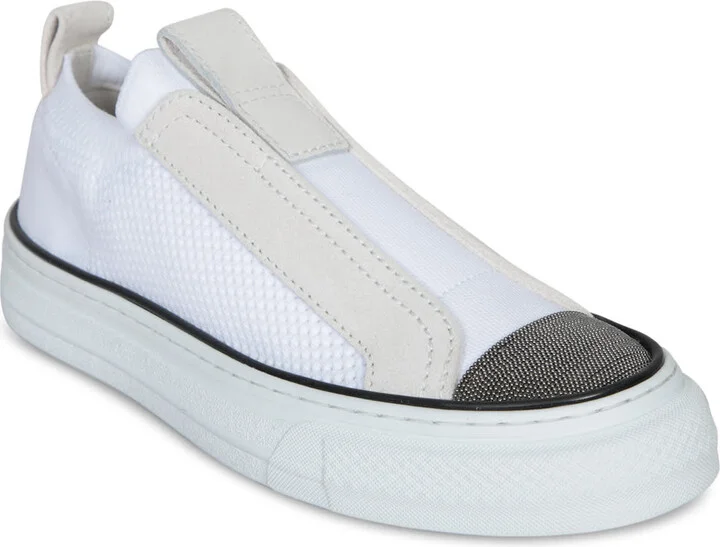 No-lace White Sneakers - Image 2