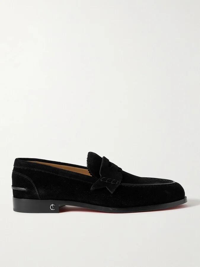 No Penny Suede Loafers