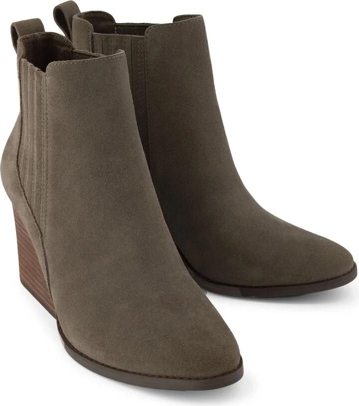Noa Olive Suede Boot - Image 2