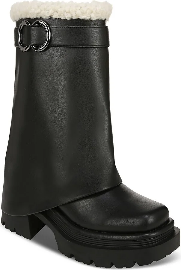 Noah Womens Faux Leather Platform Winter & Snow Boots